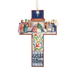 Enesco Gift Cross Nativity Scene Ornament(Cross Nativity Scene)