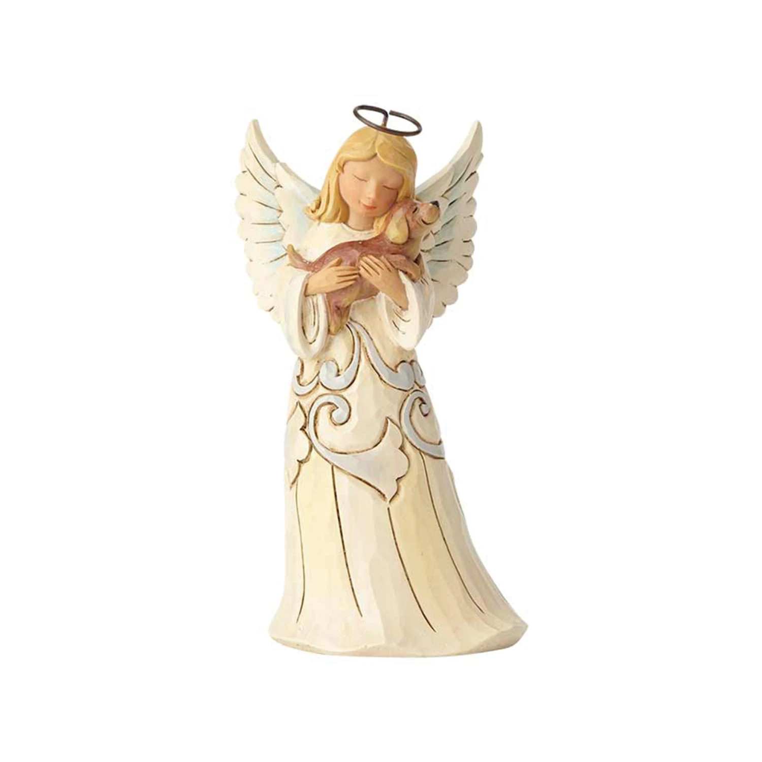 Enesco Gift Pint Sized Angel With Dog(White Farmhouse Angel With Dog) 3 Enesco Gift Pint Sized Angel With Dog(White Farmhouse Angel With Dog) - Image 3