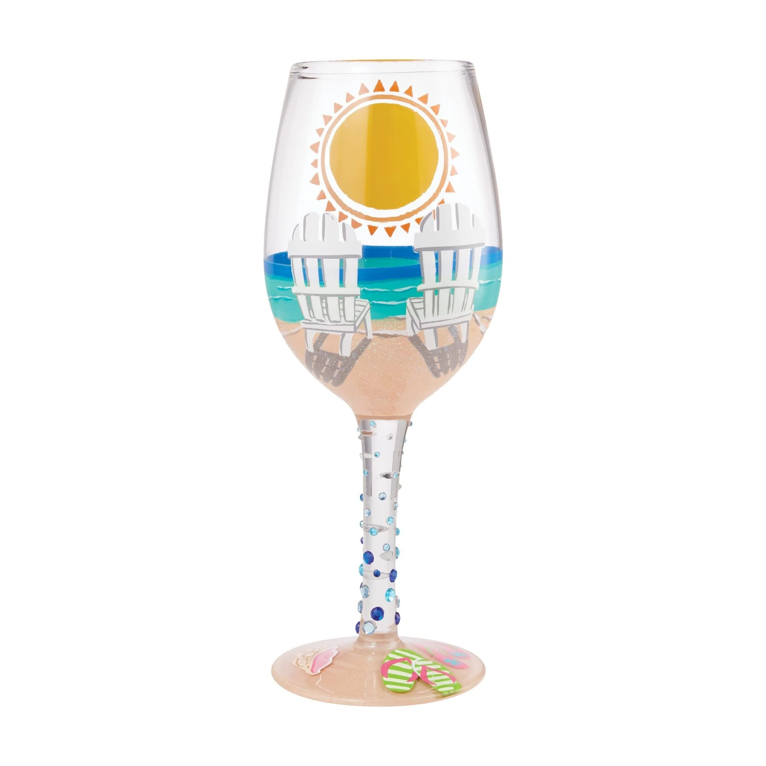 Enesco Gift Wine Glass Sun On The Beach(Wine Glass Sun On The Beach) 1 Enesco Gift Wine Glass Sun On The Beach(Wine Glass Sun On The Beach)