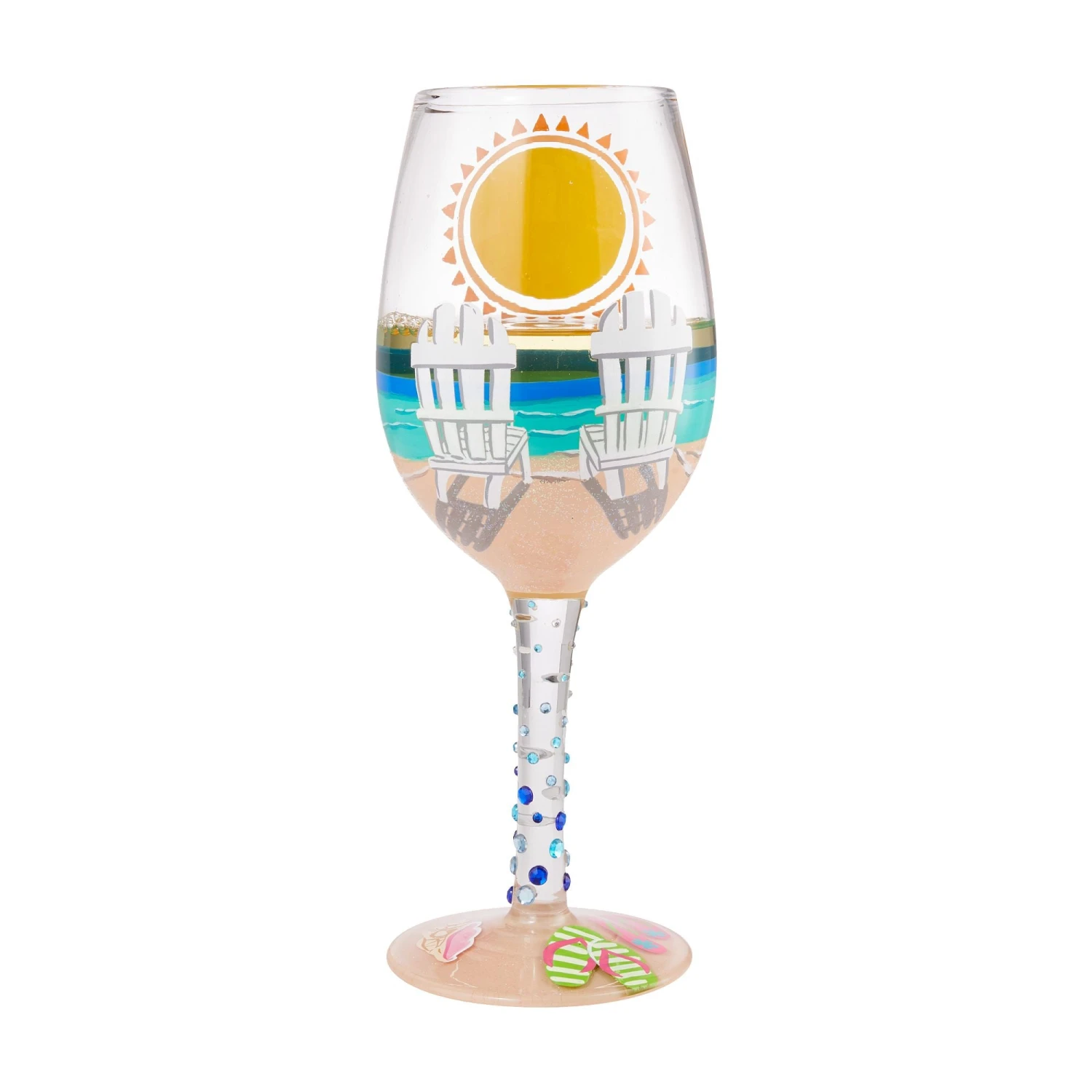 Enesco Gift Wine Glass Sun On The Beach(Wine Glass Sun On The Beach) 2 Enesco Gift Wine Glass Sun On The Beach(Wine Glass Sun On The Beach) - Image 2