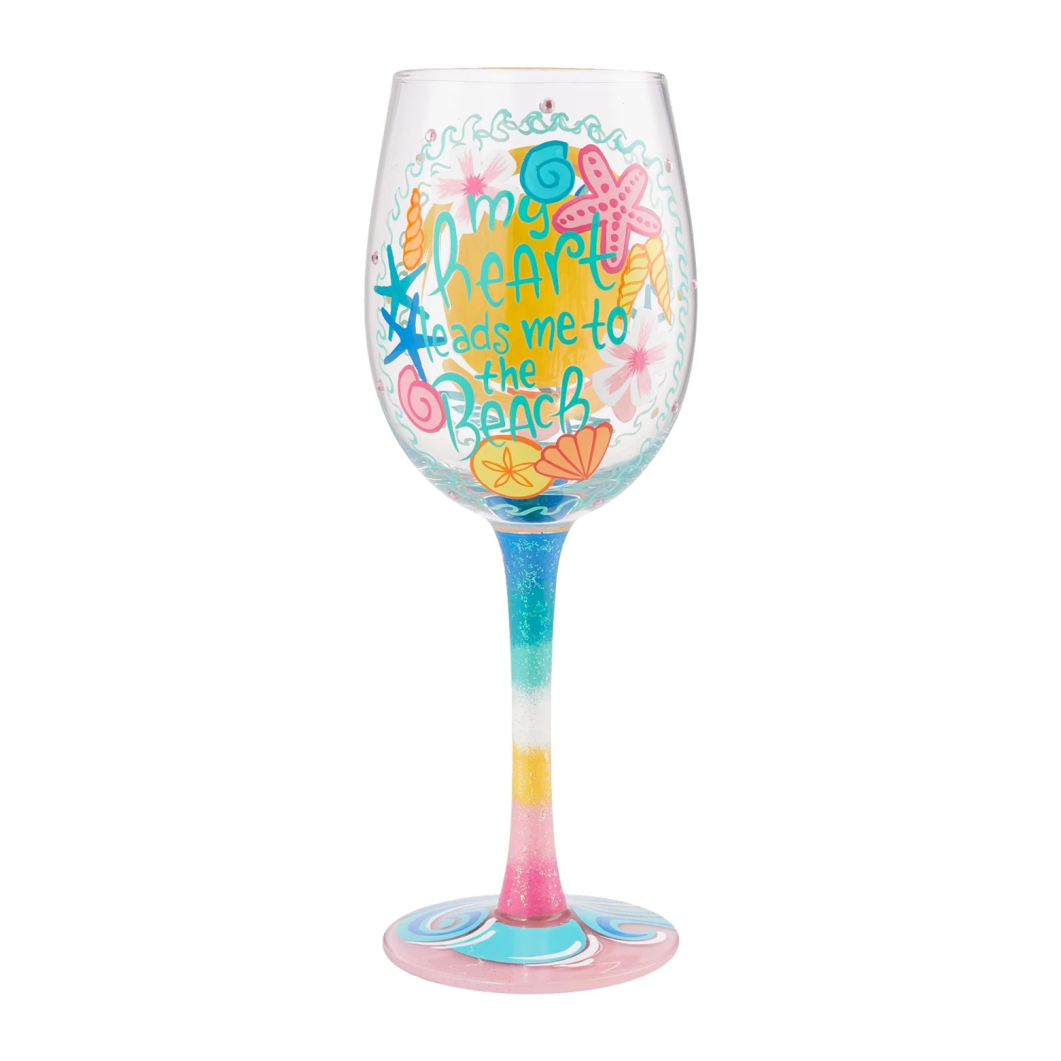 Enesco Gift Wine Glass Beach Life(Wine Glass Beach Life 1) 3 Enesco Gift Wine Glass Beach Life(Wine Glass Beach Life 1) - Image 3