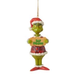 Enesco Gift Grinch Bah Humbug PVC Ornament(Grinch Bah Humbug Pvc Ornament)