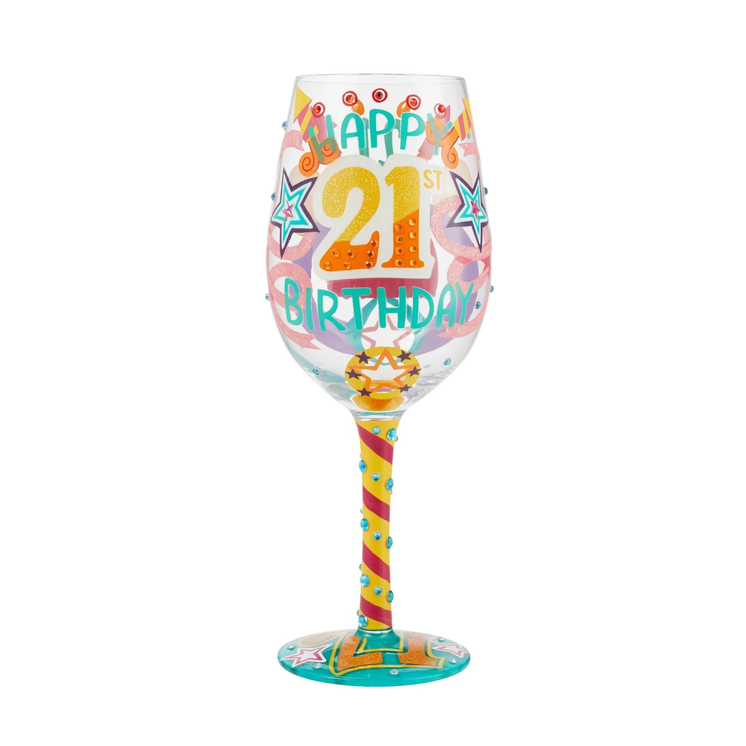 Enesco Gift Wine Glass Happy 21st Birthday(Wine Glass Happy 21st Birthday) 1 Enesco Gift Wine Glass Happy 21st Birthday(Wine Glass Happy 21st Birthday)