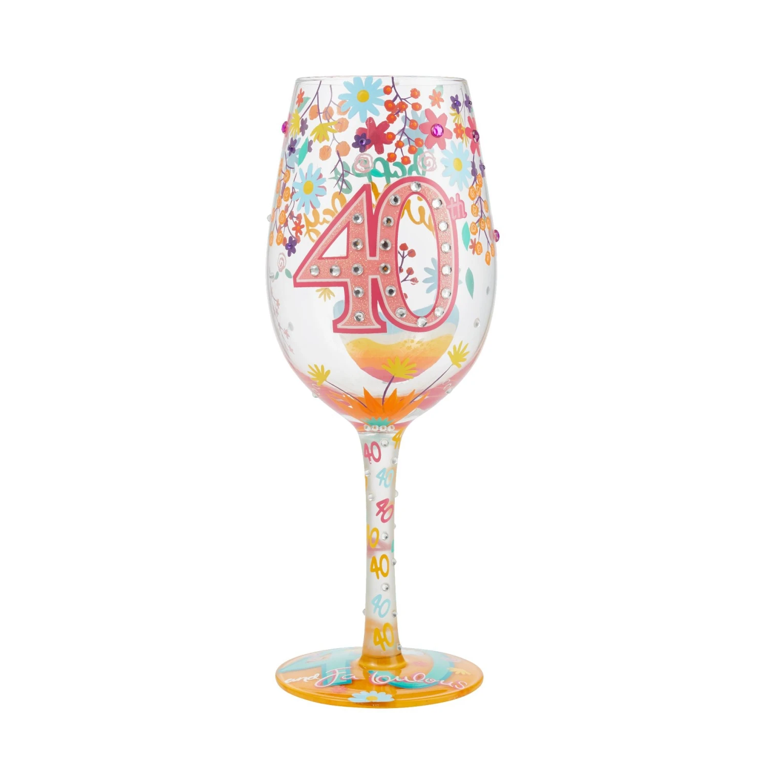 Enesco Gift Wine Glass Happy 40th Birthday(Wine Glass Happy 40th Birthday) 1 Enesco Gift Wine Glass Happy 40th Birthday(Wine Glass Happy 40th Birthday)