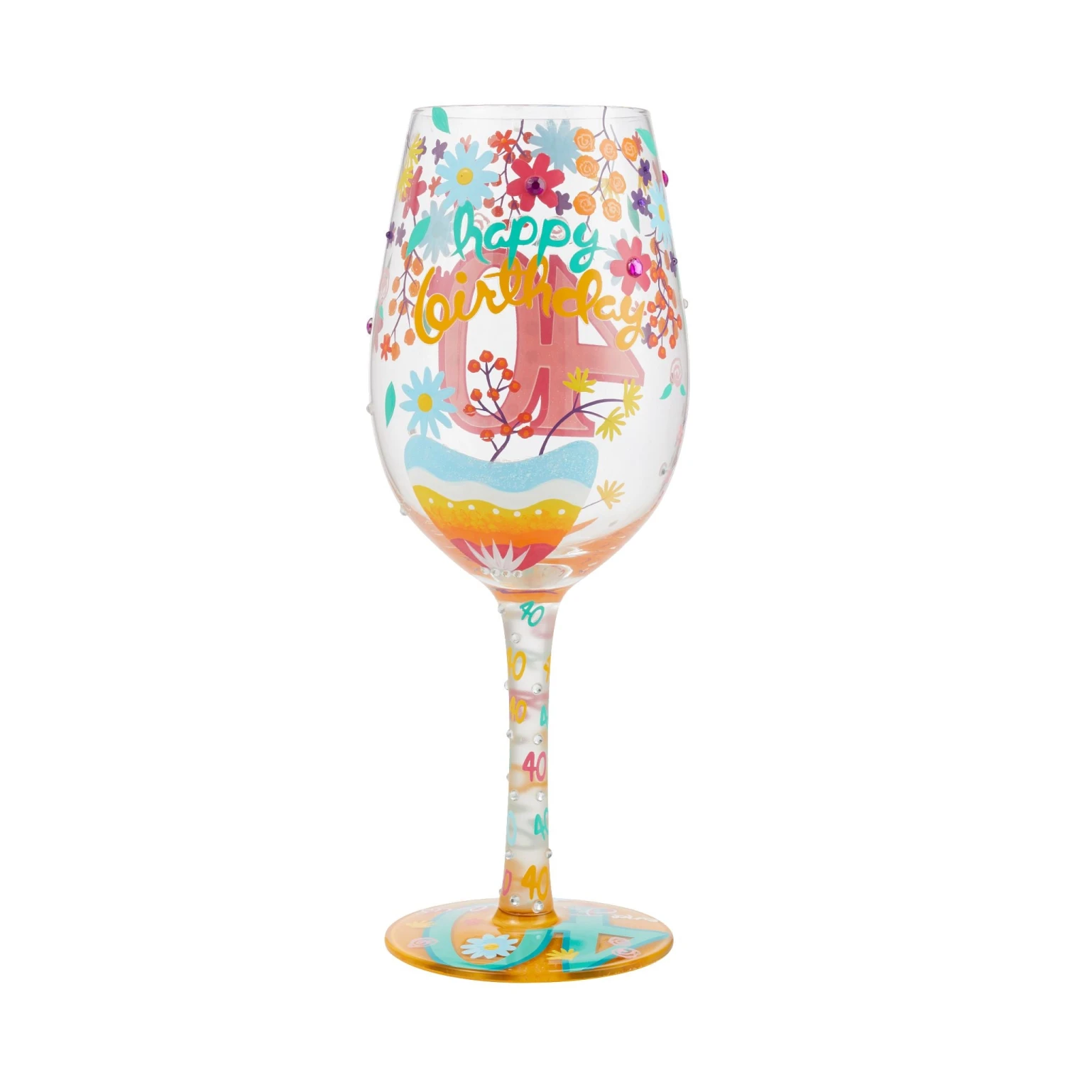 Enesco Gift Wine Glass Happy 40th Birthday(Wine Glass Happy 40th Birthday) 3 Enesco Gift Wine Glass Happy 40th Birthday(Wine Glass Happy 40th Birthday) - Image 3