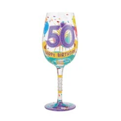 Enesco Gift Wine Glass Happy 50th Birthday(Wine Glass Happy 50th Birthday)