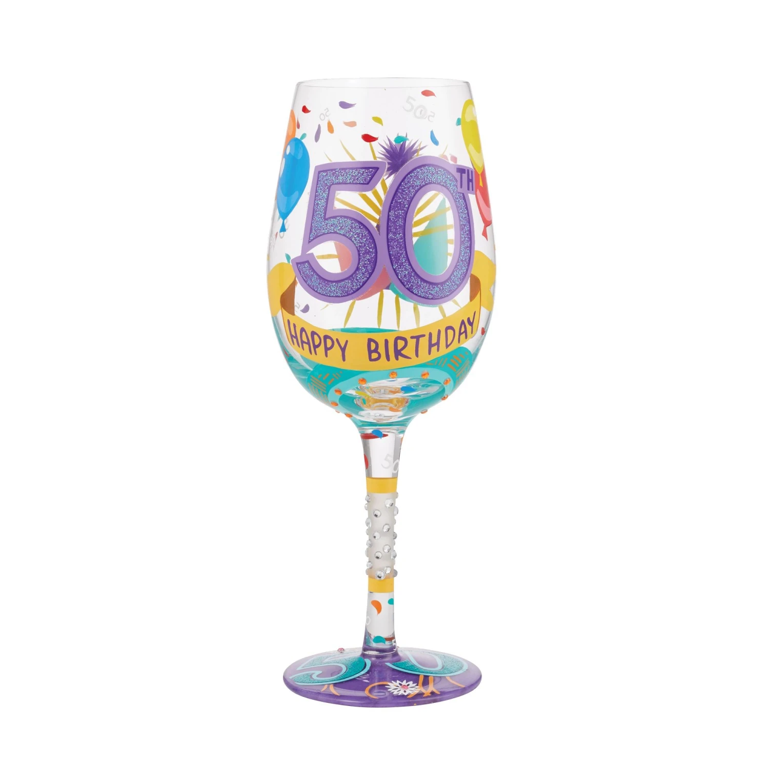 Enesco Gift Wine Glass Happy 50th Birthday(Wine Glass Happy 50th Birthday) 1 Enesco Gift Wine Glass Happy 50th Birthday(Wine Glass Happy 50th Birthday)