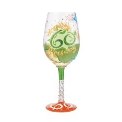 Enesco Gift Wine Glass Happy 60th Birthday(Wine Glass Happy 60th Birthday) 12 Enesco Gift Wine Glass Happy 60th Birthday(Wine Glass Happy 60th Birthday) -Enesco Gift 6010653 1