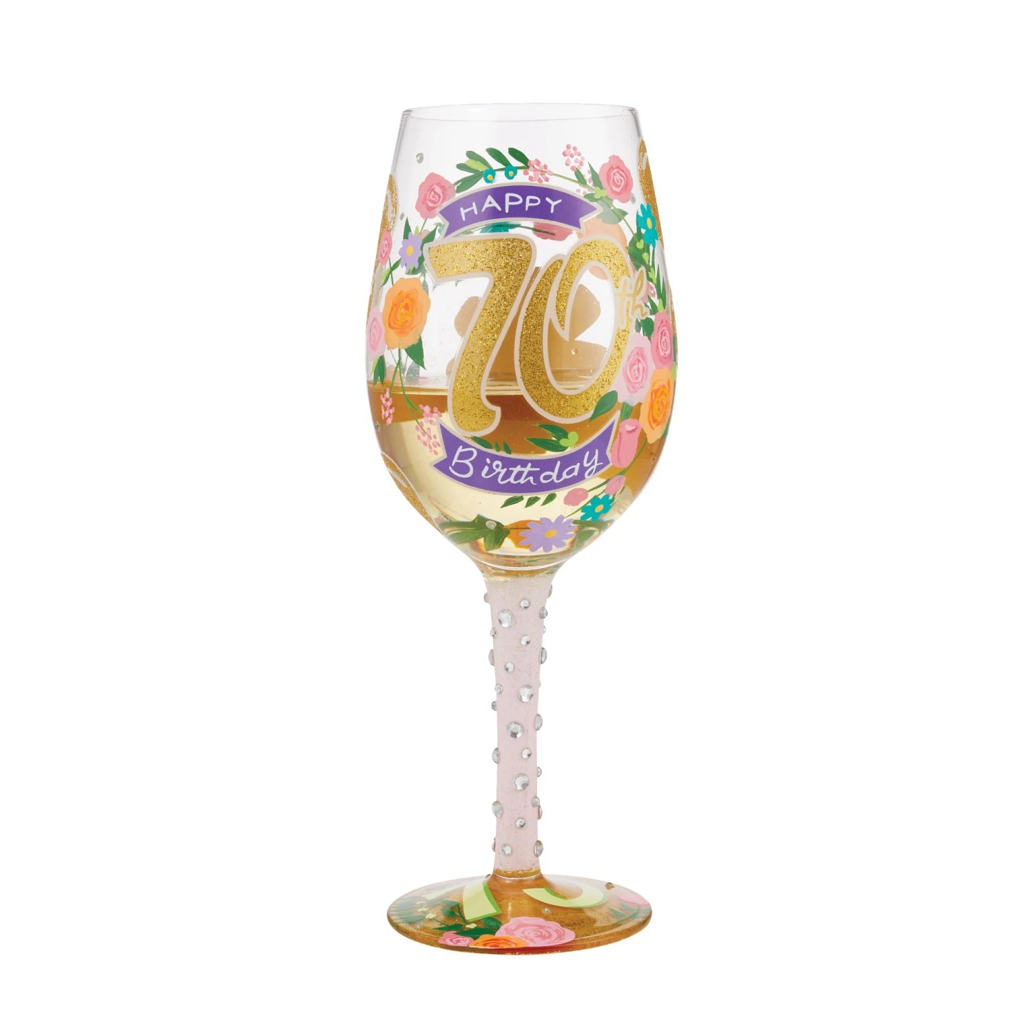 Enesco Gift Wine Glass Happy 70th Birthday(Wine Glass Happy 70th Birthday) 2 Enesco Gift Wine Glass Happy 70th Birthday(Wine Glass Happy 70th Birthday) - Image 2