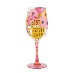 Enesco Gift Wine Glass Best Sister Ever(Wine Glass Best Sister Ever 1)