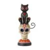 Enesco Gift Day Of Dead Black Cat On Skull(Day Of Dead Black Cat On Skull)