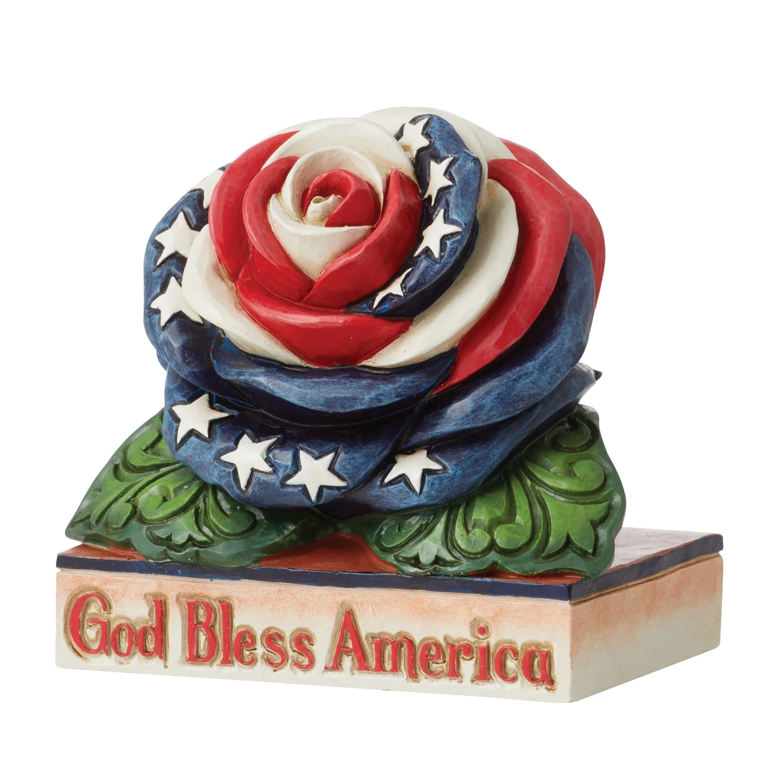 Enesco Gift Mini Patriotic Rose(Patriotic Rose Mini) 2 Enesco Gift Mini Patriotic Rose(Patriotic Rose Mini) - Image 2