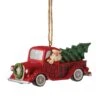 Enesco Gift HG Santa Plaid Red Truck Orn(Hg Santa Plaid Red Truck Orn)
