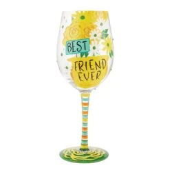 Enesco Gift Best Friend Ever Wine Glass(Best Friend Ever Wine Glass)
