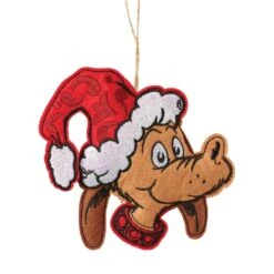 Enesco Gift Felt Max In Santa Hat Ornament(Felt Max In Santa Hat Ornament)