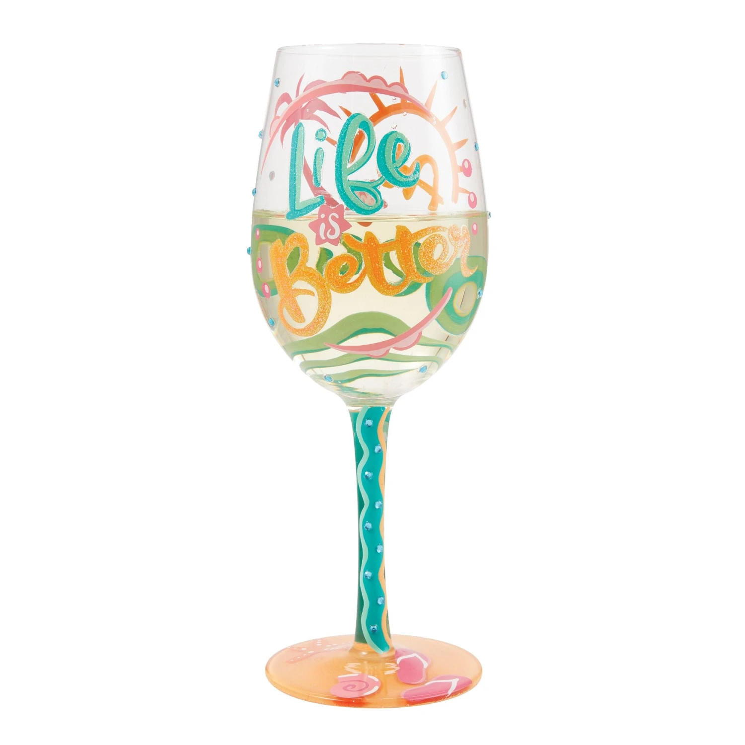Enesco Gift Life At TheBeach Wine Glass(Life At The Beach Wine Glass) 2 Enesco Gift Life At TheBeach Wine Glass(Life At The Beach Wine Glass) - Image 2