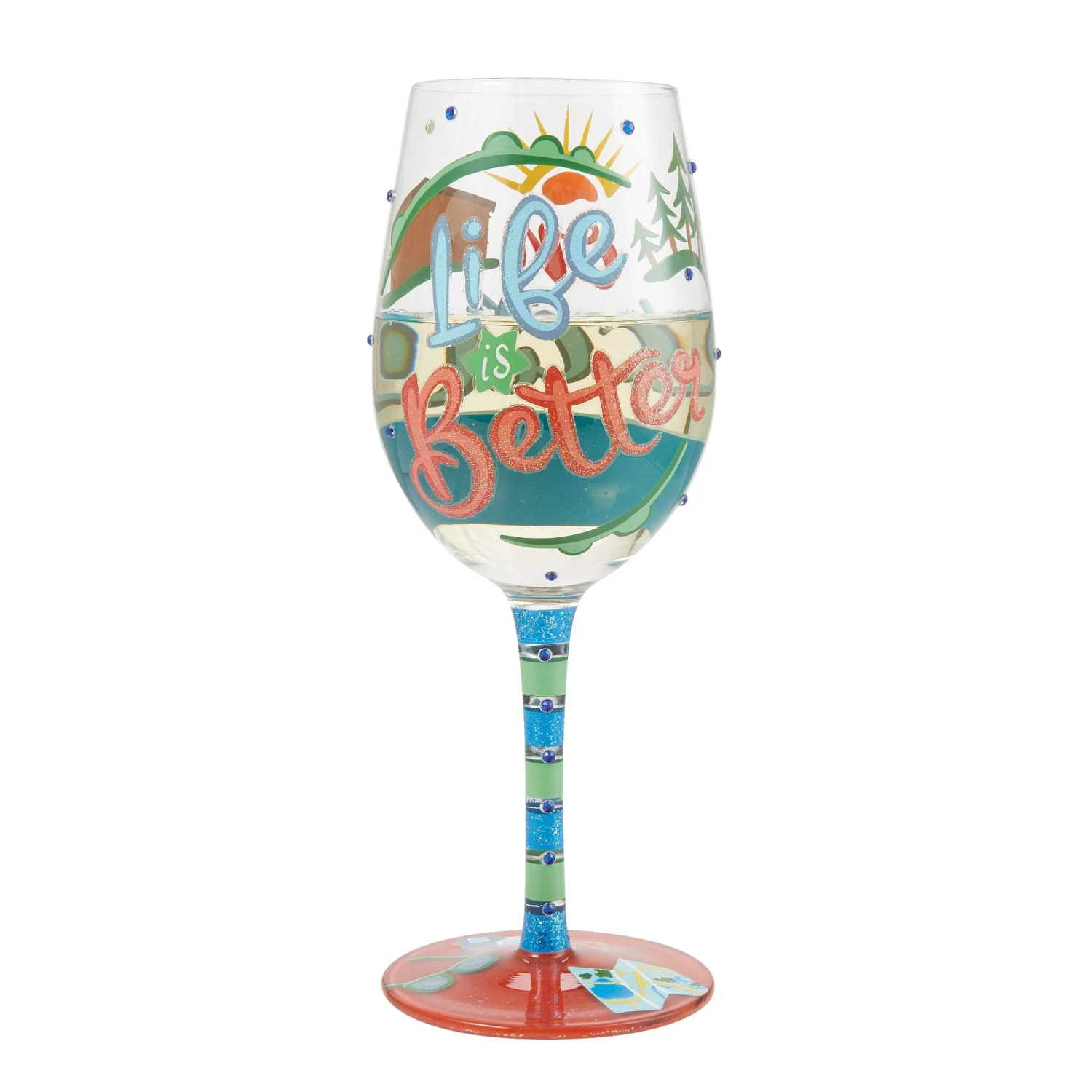 Enesco Gift Life On Vacation Wine Glass(Life On Vacation Wine Glass) 2 Enesco Gift Life On Vacation Wine Glass(Life On Vacation Wine Glass) - Image 2