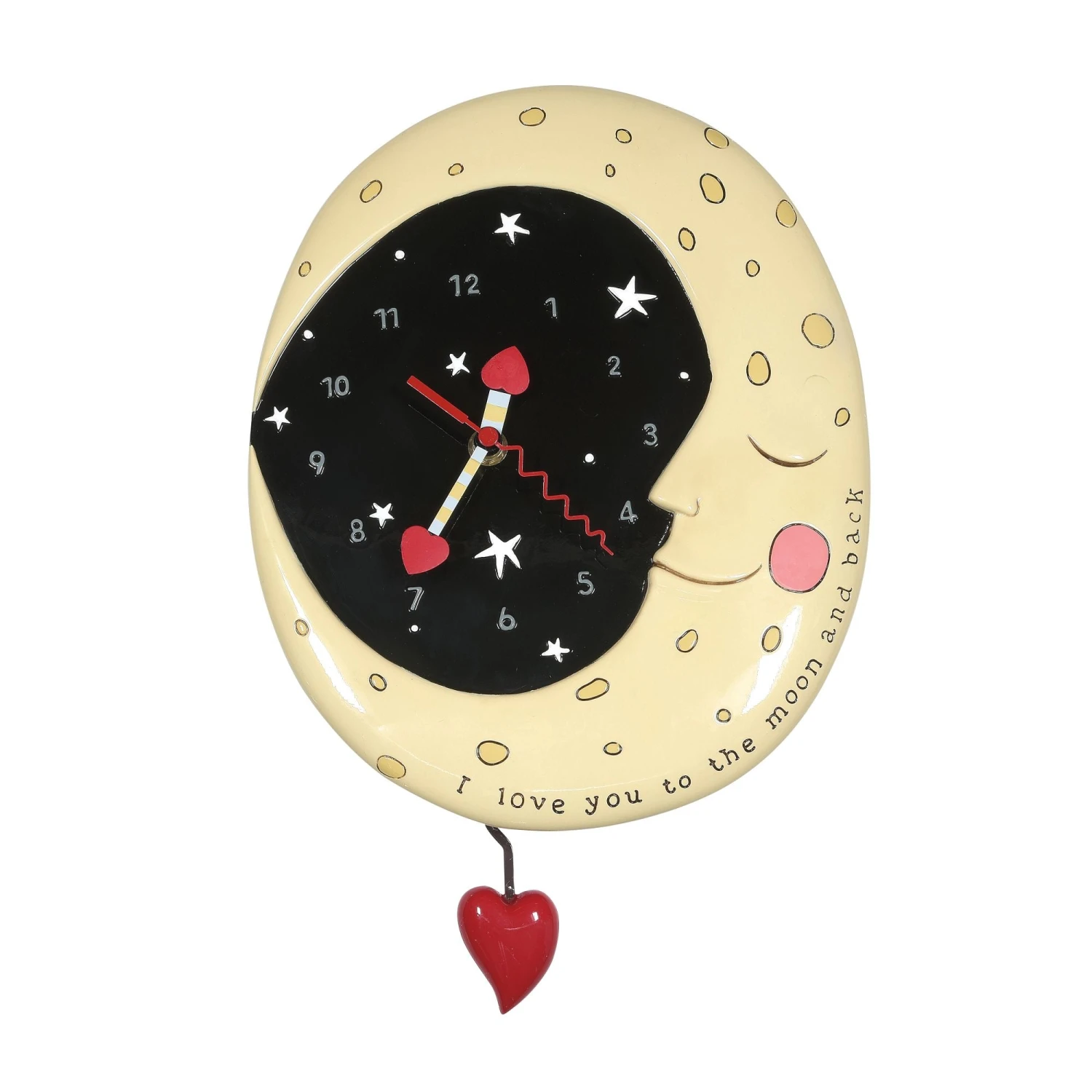 Enesco Gift Moon And Back Wall Clock(Moon And Back Wall Clock) 1 Enesco Gift Moon And Back Wall Clock(Moon And Back Wall Clock)