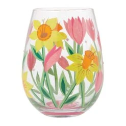 Enesco Gift Spring Bloom Stemless Wine(Spring Bloom Stemless Wine)