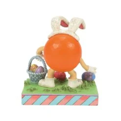Enesco Gift M&M'S Orange Charact W/Basket(Orange M M On Easter Egg Hunt) -Enesco Gift 6014813 2