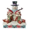 Enesco Gift Chip And Dale With Snowman(Chip And Dale With Snowman)