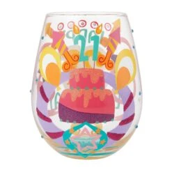 Enesco Gift Happy 21st Stemless Wine Glass(Happy 21st Stemless Wine Glass) 11 Enesco Gift Happy 21st Stemless Wine Glass(Happy 21st Stemless Wine Glass) -Enesco Gift 6015279 3