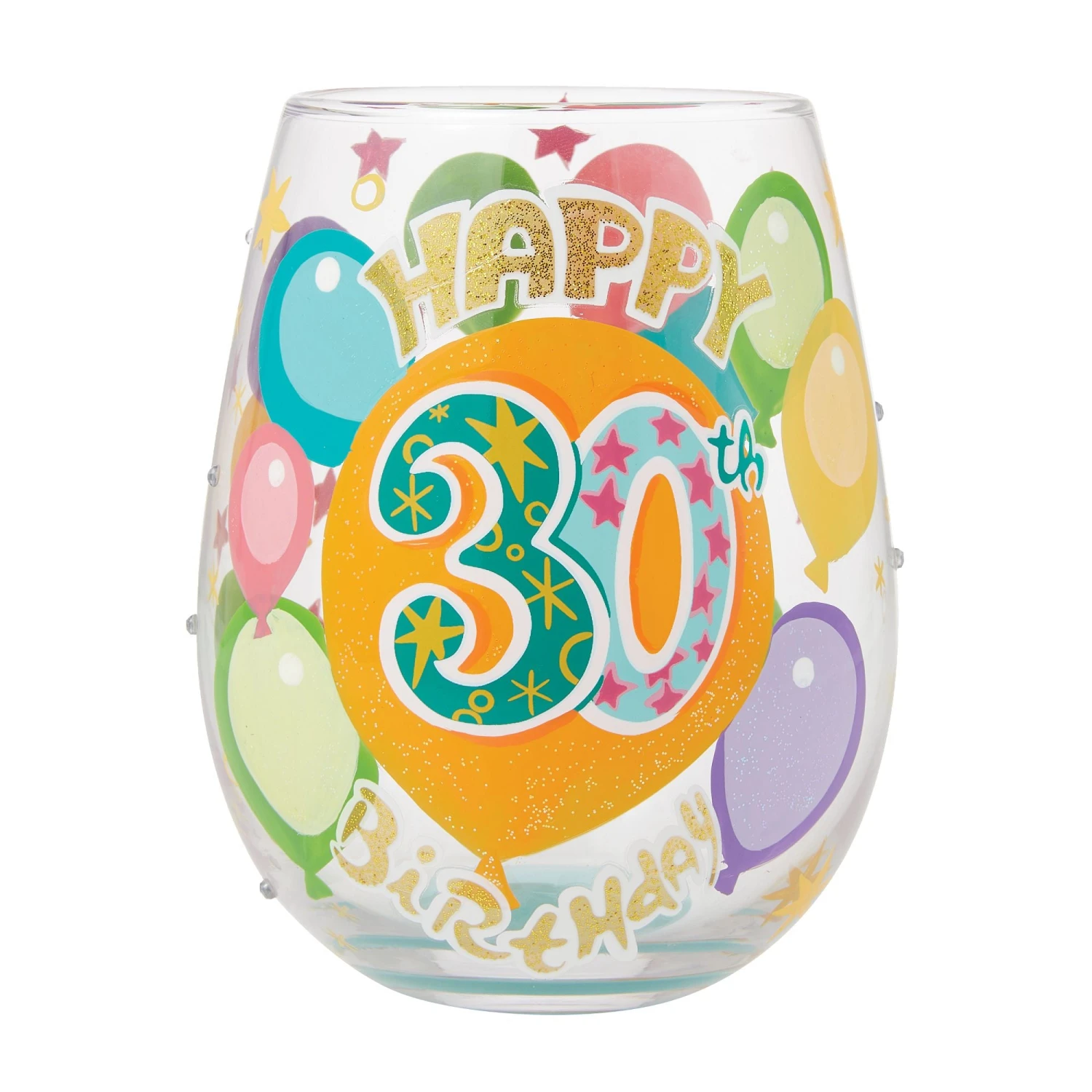 Enesco Gift Happy 30th Stemless Wine Glass(Happy 30th Stemless Wine Glass) 1 Enesco Gift Happy 30th Stemless Wine Glass(Happy 30th Stemless Wine Glass)