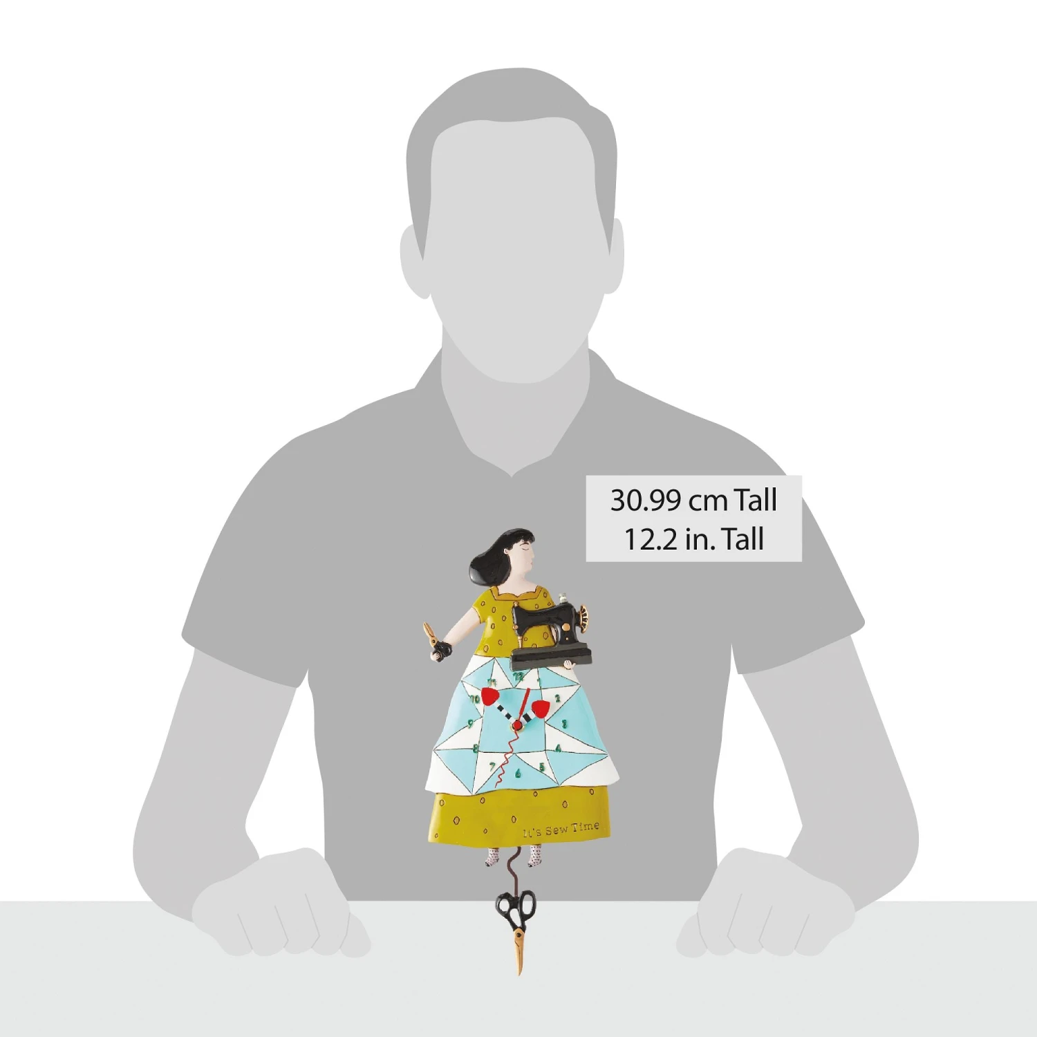 Enesco Gift It's Sew Time Clock(Its Sew Time Clock) 4 Enesco Gift It's Sew Time Clock(Its Sew Time Clock) - Image 4