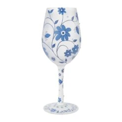 Enesco Gift Chinoiserie Charm Wine Glass(Chinoiserie Charm Wine Glass)
