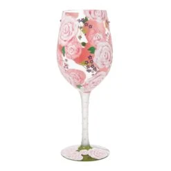 Enesco Gift Pretty As A Peony Wine Glass(Pretty As A Peony Wine Glass)