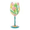 Enesco Gift Fashion Florals Wine Glass(Fashion Florals Wine Glass)