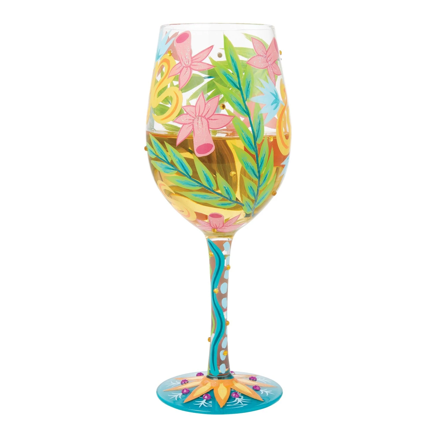 Enesco Gift Fashion Florals Wine Glass(Fashion Florals Wine Glass) 2 Enesco Gift Fashion Florals Wine Glass(Fashion Florals Wine Glass) - Image 2