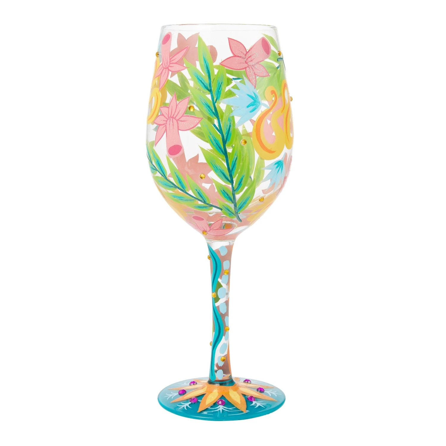 Enesco Gift Fashion Florals Wine Glass(Fashion Florals Wine Glass) 6 Enesco Gift Fashion Florals Wine Glass(Fashion Florals Wine Glass) - Image 6