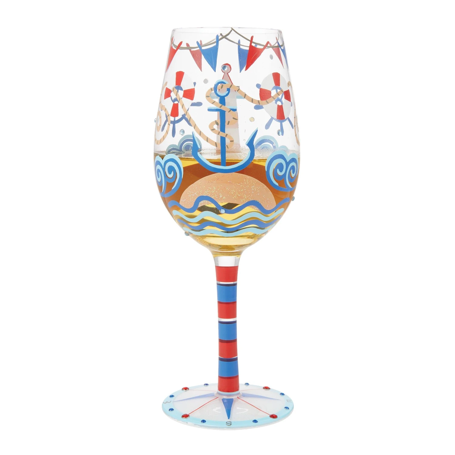 Enesco Gift Nautical Wine Glass(Nautical Wine Glass) 2 Enesco Gift Nautical Wine Glass(Nautical Wine Glass) - Image 2