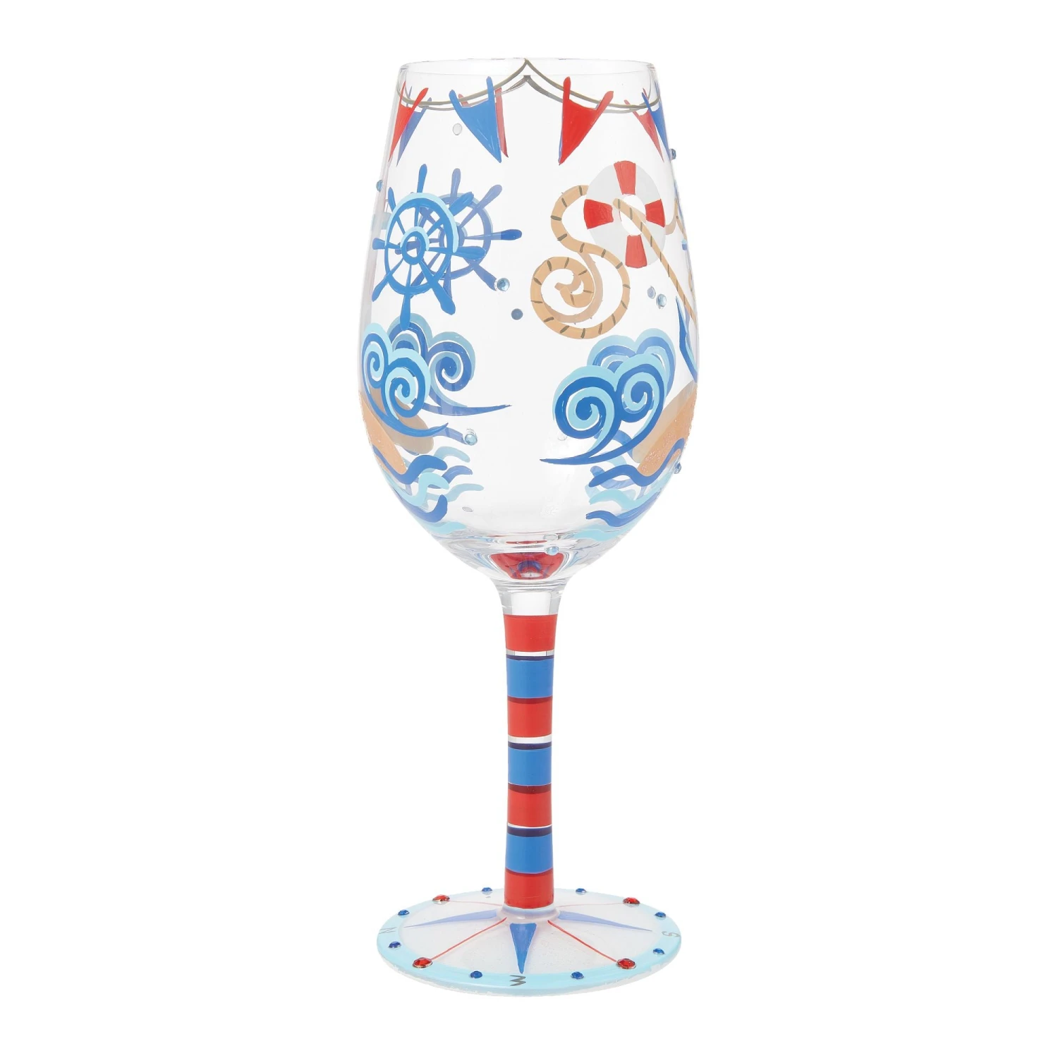 Enesco Gift Nautical Wine Glass(Nautical Wine Glass) 6 Enesco Gift Nautical Wine Glass(Nautical Wine Glass) - Image 6