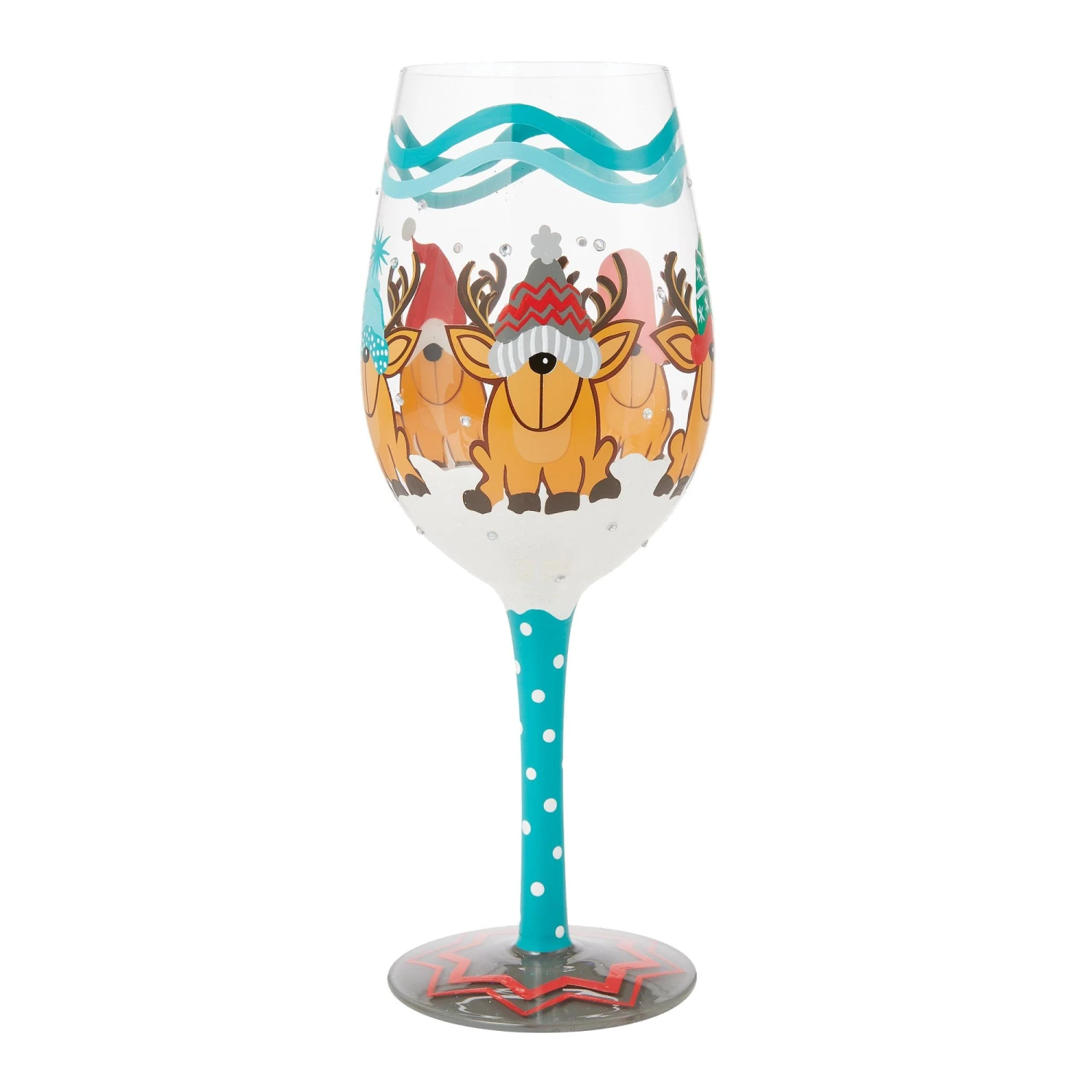 Enesco Gift Reindeer Games Wine Glass(Reindeer Games Wine Glass) 1 Enesco Gift Reindeer Games Wine Glass(Reindeer Games Wine Glass)
