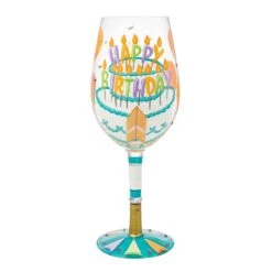 Enesco Gift Birthday Slice Wine Glass(Birthday Slice Wine Glass)