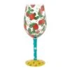 Enesco Gift Strawberry Patch Wine Glass(Strawberry Patch Wine Glass)