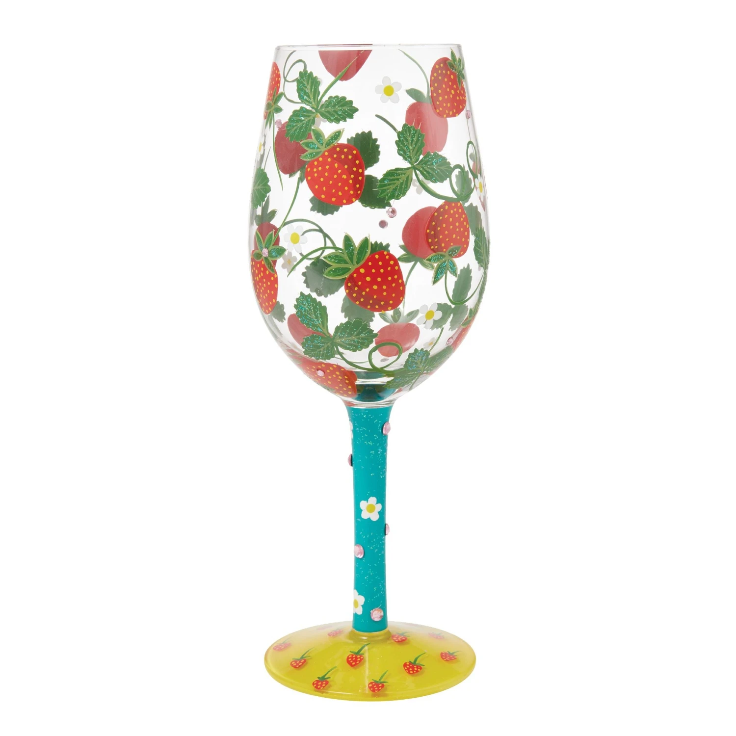 Enesco Gift Strawberry Patch Wine Glass(Strawberry Patch Wine Glass) 1 Enesco Gift Strawberry Patch Wine Glass(Strawberry Patch Wine Glass)