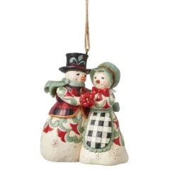 Enesco Gift Highland Glen Snwmn Mr&Mrs Orn(Highland Glen Snwmn Mr Mrs Orn)