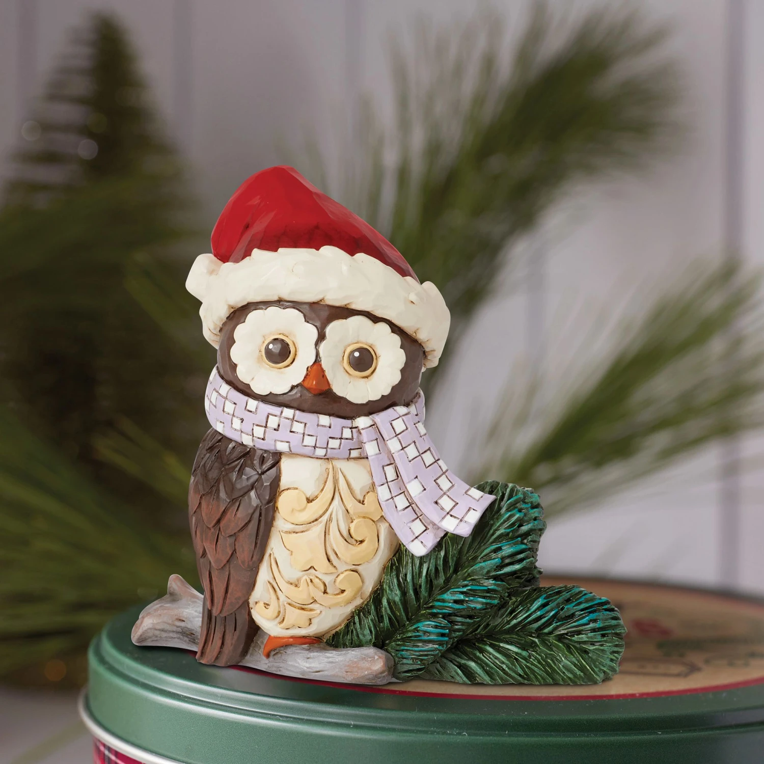 Enesco Gift Mini Owl With Santa Hat Fig(Mini Owl With Santa Hat Fig) 2 Enesco Gift Mini Owl With Santa Hat Fig(Mini Owl With Santa Hat Fig) - Image 2