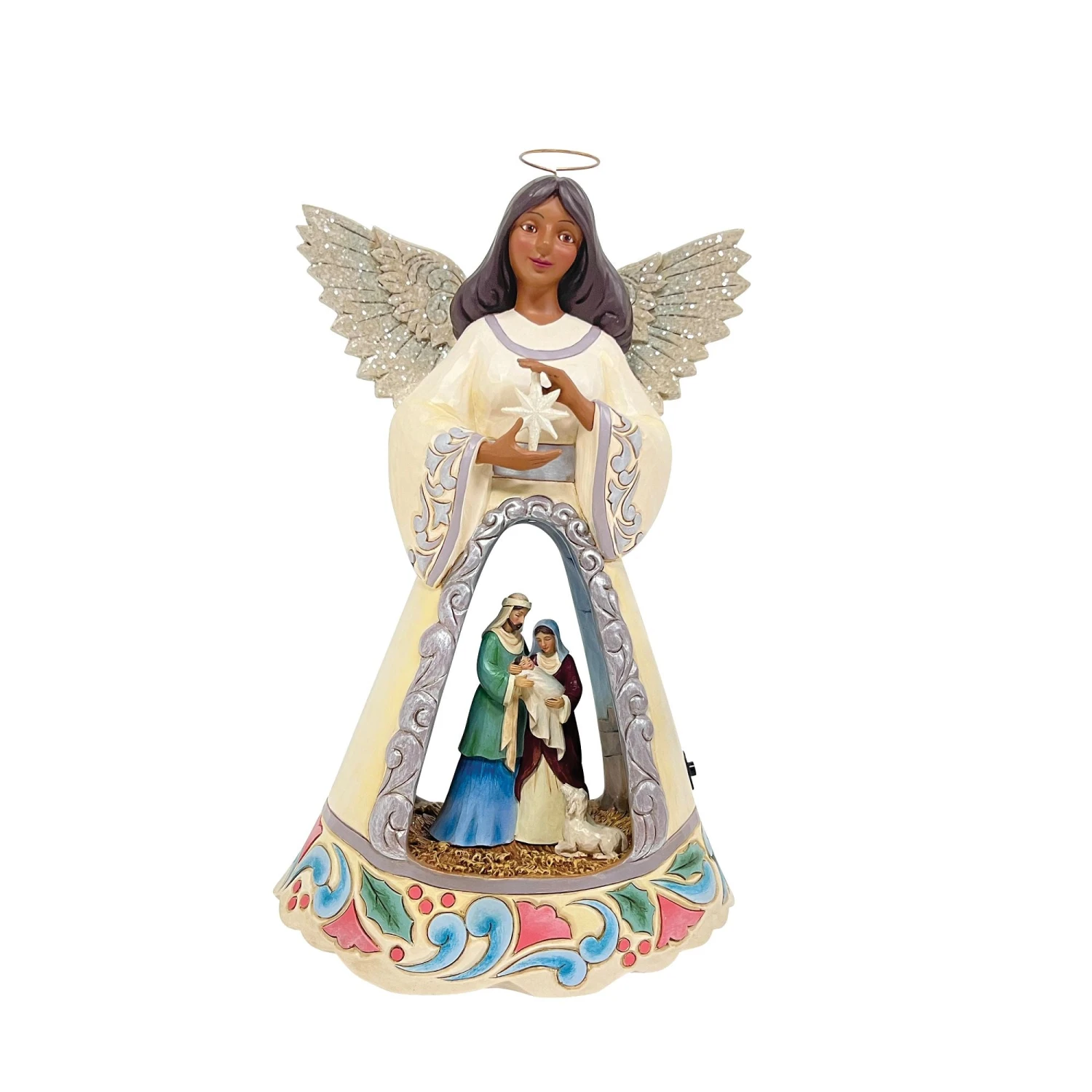 Enesco Gift LED Nativity Angel With Open S(Led Nativity Angel With Open S) 1 Enesco Gift LED Nativity Angel With Open S(Led Nativity Angel With Open S)
