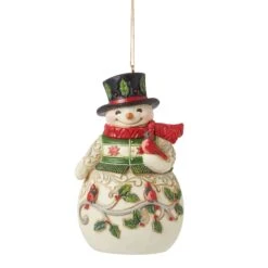 Enesco Gift Snowman With Cardinal Orn(Snowman With Cardinal Orn 1)