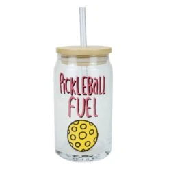 Enesco Gift Pickleball Latte Glass W Lid(Pickleball Latte Glass W Lid)