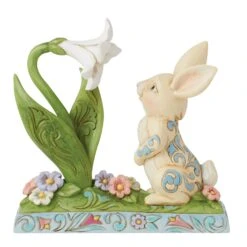Enesco Gift Bunny And Easter Lily Figurine(Bunny And Easter Lily Figurine)