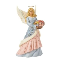 Enesco Gift Angel With Flower Basket Fig(Angel With Flower Basket Fig)