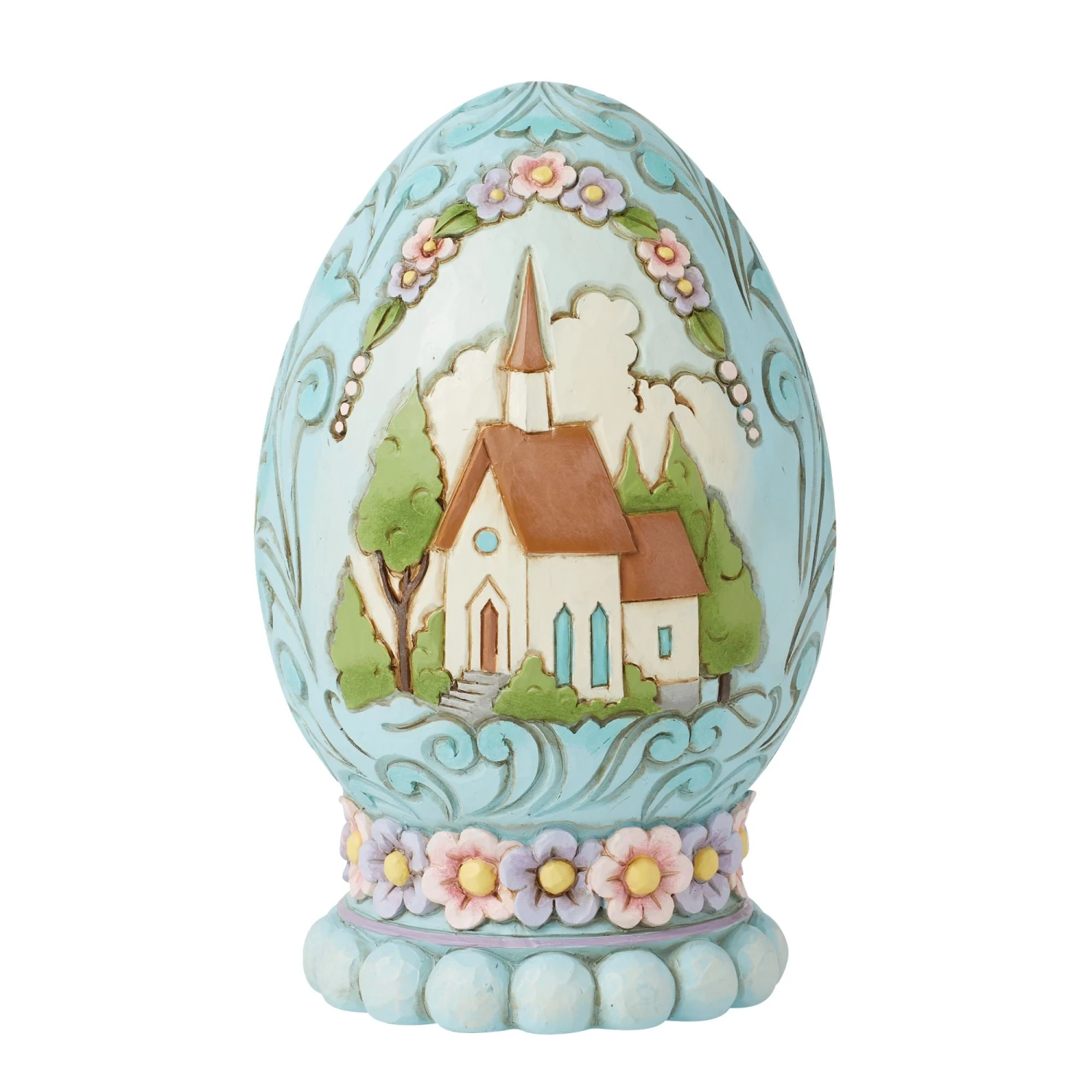 Enesco Gift Egg With Church Scene Figurine(Egg With Church Scene Figurine) 1 Enesco Gift Egg With Church Scene Figurine(Egg With Church Scene Figurine)