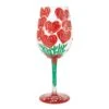 Enesco Gift Valentine'sBouquet Wine Glass(Valentinesbouquet Wine Glass)