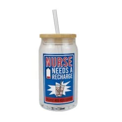 Enesco Gift Nurse Latte Glass With Lid(Nurse Latte Glass With Lid)