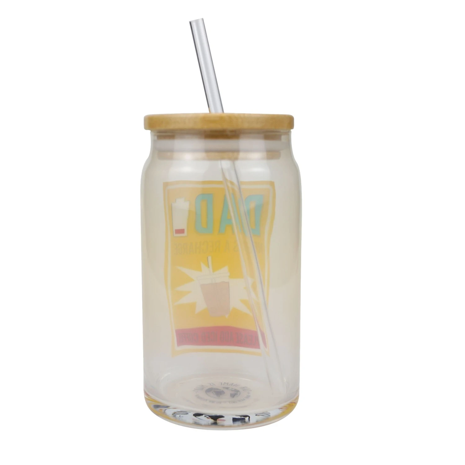 Enesco Gift Dad Latte Glass With Lid(Dad Latte Glass With Lid) 2 Enesco Gift Dad Latte Glass With Lid(Dad Latte Glass With Lid) - Image 2